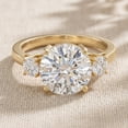 thumbnail image 3 of Rosec Jewels Lab Created Diamond Engagement Ring 4 Carat - IGI Certified (E-VS1 Quality) - Diamond 3 Stone Ring for Women, 18K Yellow Gold, US 11.00, 3 of 8