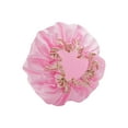 thumbnail image 2 of 3Pcs Double Layer Shower Cap, Fufafayo Double Layer Shower Cap for Women, Thickened Waterproof Hair Protection, Oil Resistant Shampoo Cap for Bathing, Material Bathroom Accessory for Home Spa, 2 of 7