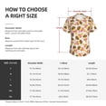 thumbnail image 4 of Yiaed Cute Ice Cream Print Women's T Shirt V-Neck Short Sleeve Shirt Casual Breathable Tee Summer Tops-Large, 4 of 5
