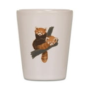 CafePress Red Pandas White Shot Glass, Unique and Funny Shot Glass