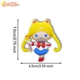 thumbnail image 5 of Sailor Moon Officially Licensed Refrigerator Magnet - Cute Anime Character, Faux Leather-Covered Fridge Sticker for Kitchen & Whiteboard Decor, Perfect Gift for Birthdays & Graduations, 5 of 5