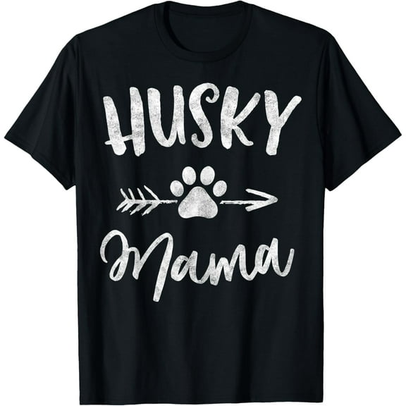 Husky Mama Siberian Husky Lover Owner Gifts Dog mother's day T-Shirt men and women can wear,black,white,creative gift
