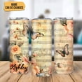 thumbnail image 2 of Personalized Music Notes Skinny Tumbler Gifts - Customized Music Notes Sheet With Vintage Florals Gifts - Unique Gifts For Musicians - Custom Name 20oz Insulated Stainless Steel Tumbler, 2 of 7