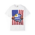 thumbnail image 3 of Uruguay Flag + USA Flag Pride T-shirt | Uruguayan + American Flag Rip 4th Of July | Funny Viral Latino Tees | Unisex - 4 Colors, 3 of 10