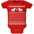 thumbnail image 1 of French Bulldog Chandail de Noël Laid Rouge Doux Bébé une Pièce, 1 of 1