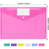 YiokJiar 12 Pack Plastic File Envelopes, Clear A4 Letter Size, Snap ...