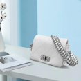 thumbnail image 1 of Bolso de hombro para mujer Cadena gruesa de moda acolchado Bolso de mano para mujer Bolso para axilas para trabajar Blanco Yinane Bolso de mujer, 1 of 8