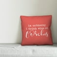 thumbnail image 2 of Creative Products Drink Wine on Porches Coral 16x16 Indoor / Outdoor Pillow, 2 of 2