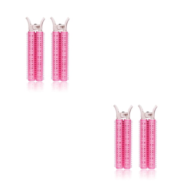 Guardurnaity Hair Root Fluffy Clip Bangs Hairstyling Peluquería Horquillas Lazy Tube Sleeping Reutilizable Rulos lavables 2PCS Rose Red 2 uds rosa roja 2Conjunto