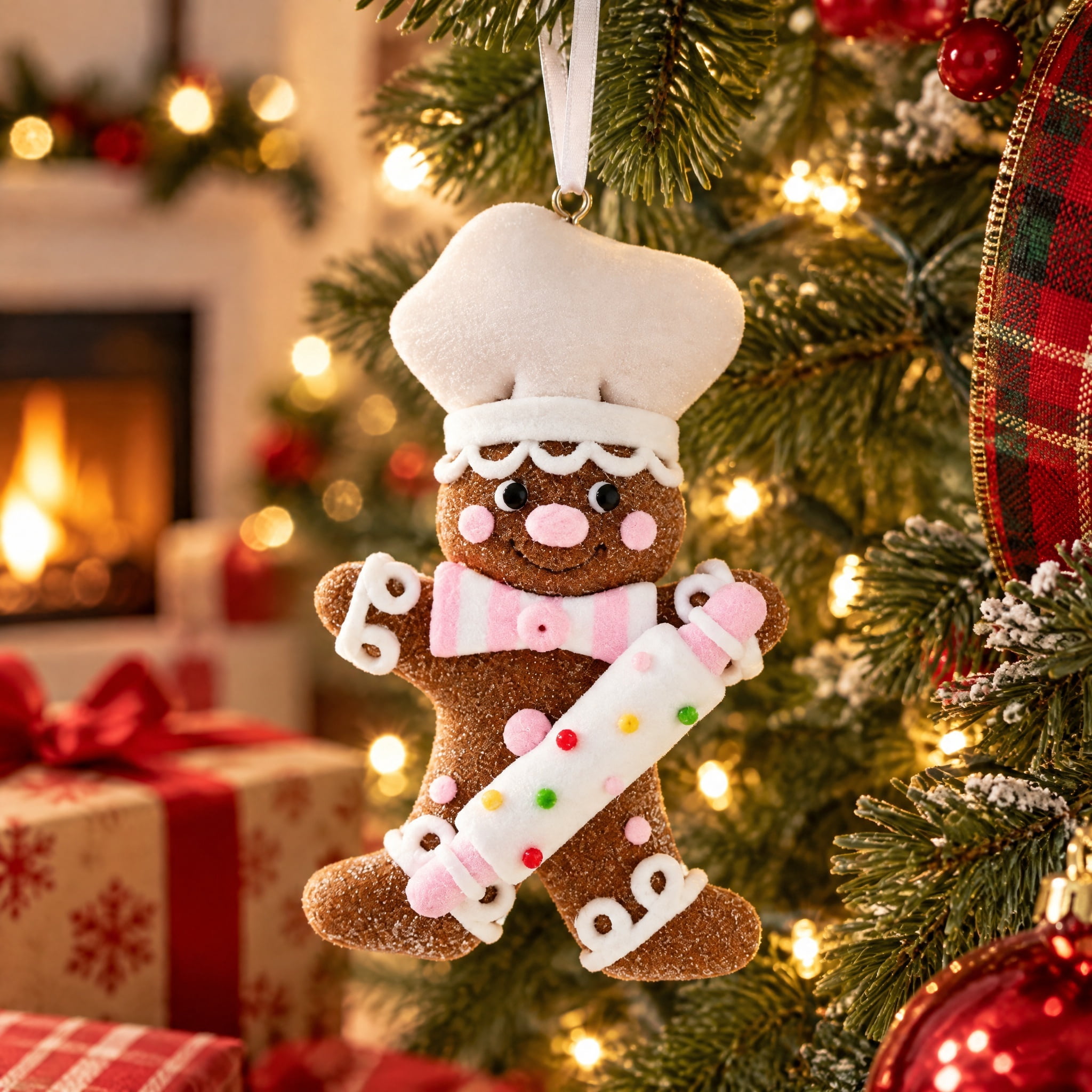 Multicolor Clay Dough Baking Gingerbread Chef Christmas Ornament, 4.5", by Holiday Time