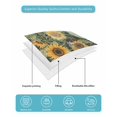thumbnail image 5 of Quilts Twin Size, Sunflower Soft Comforter Bedding Set for Bed, Yellow Summer Floral Birds Pastoral Lightweight Quilted Bedspread with Pillow Cover(2 Pieces) for All Season, 68x86 Inch, 5 of 6