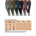 thumbnail image 4 of Fangasis Women Bottoms Elastic Waist Trousers High Pants Ladies Casual Pencil Pant Loose Fit Holiday Sweatpants Blue XS, 4 of 4