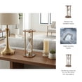 thumbnail image 5 of Decorative Hourglass Timepiece for Home and Bathroom Decor - Resin Frame Glass Sand Timer for Office Desk, Living Room or Shelf - Display Accent for Coffee Table Centerpiece - 10", Brown & Gold, 5 of 12