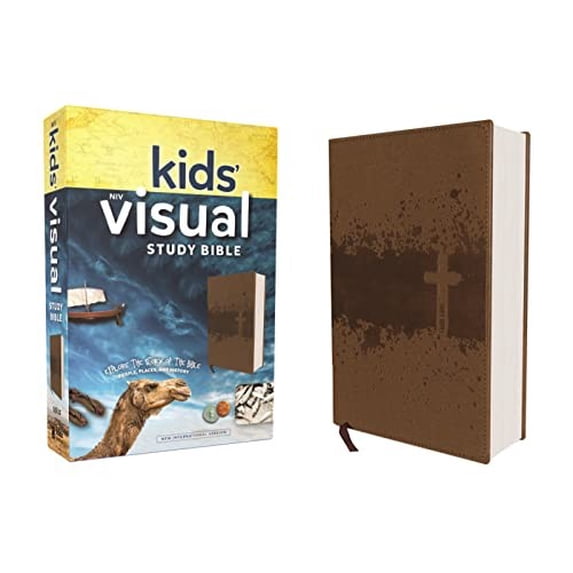 Pre-Owned Niv, Kids' Visual Study Bible, Leathersoft, Bronze, Full Color Interior: Explore the Story of the Bible---People, Places, and History (Imitation Leather) 0310758467 9780310758464