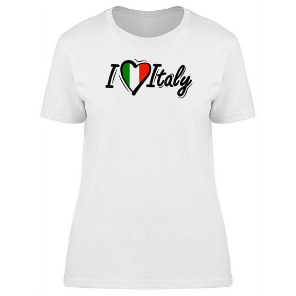 Trendy I Love Italy T-Shirt Women -Image by Shutterstock, Female Large