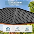 thumbnail image 2 of Modern Shade Tranquil Grove 12'x16’Hardtop Gazebo,Cedar Framed Pavilion with Galvanized Steel Roof,Permanent Patio Metal Gazebo for Outdoor Brown, 2 of 8