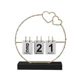 thumbnail image 1 of koolsoo Valentine's Day Desk Calendars Flip Perpetual Calendar for Desk Table Kitchen Heart Black Base, 1 of 9