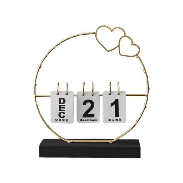 Calendario de San Valentín con tapa ligera, calendario perpetuo, regalos de boda, foto Base Corazón Negro