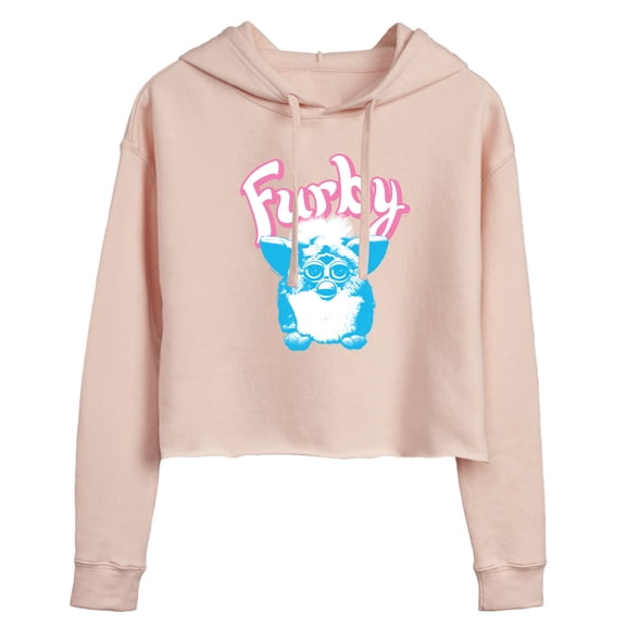 Furby - Photoreal Furby Logo - Junior's Cropped Hoodie