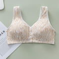 thumbnail image 4 of Plus Size Everyday Bras Women's Front Snap Close Sports Push Up Wire Free Bra Casual Print Comfort Breathable Bra, 4 of 6