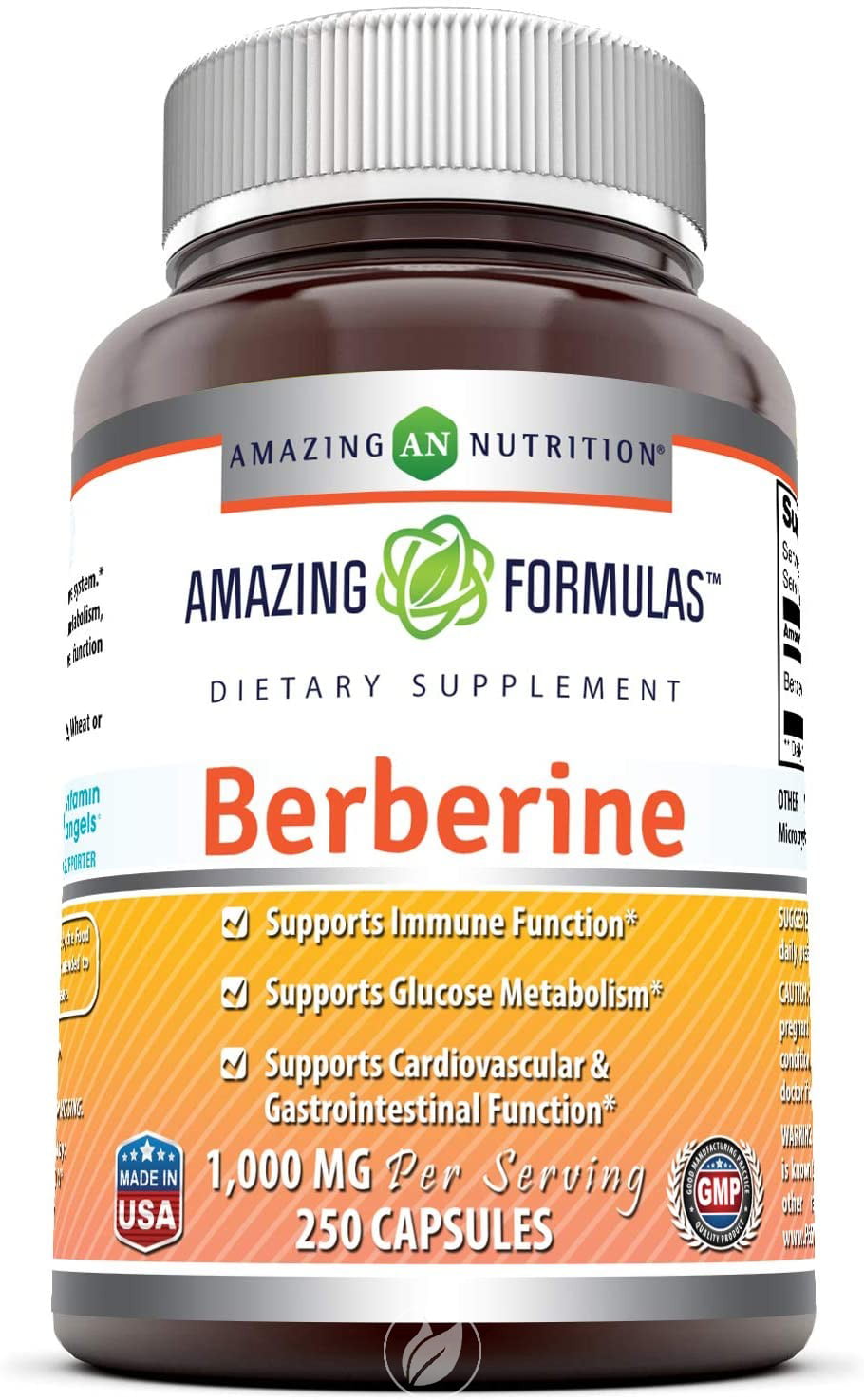 (4 Pack) Amazing Nutrition Amazing Formulas Berberine Plus 1000Mg ...