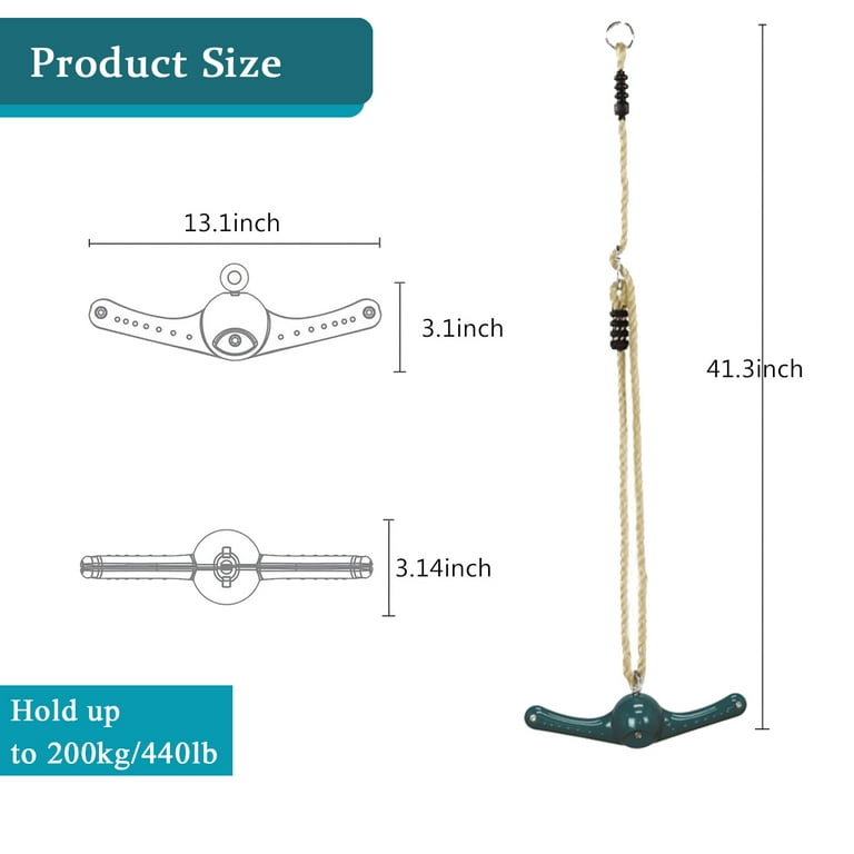 Celawork Ninja Swing, 360° Spinning Handles, Durable Backyard