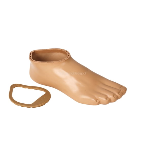 Premium Foot Shell with Cap for OSSUR Prosthetic Foot, Size 22–30cm, Beige, Left/Right Available, Durable Polyurethane Cover, Cap, Flat Base Design
