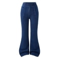 thumbnail image 3 of LYHaoo High Waisted Stretch Flare Denim Pants For Teen Girls Fashionable And Comfortable Trousers With Bootcut Design For Autumn Winter Casual Wear Jeans Trendy Streetwear,Sizes 13-14 Years, 3 of 7