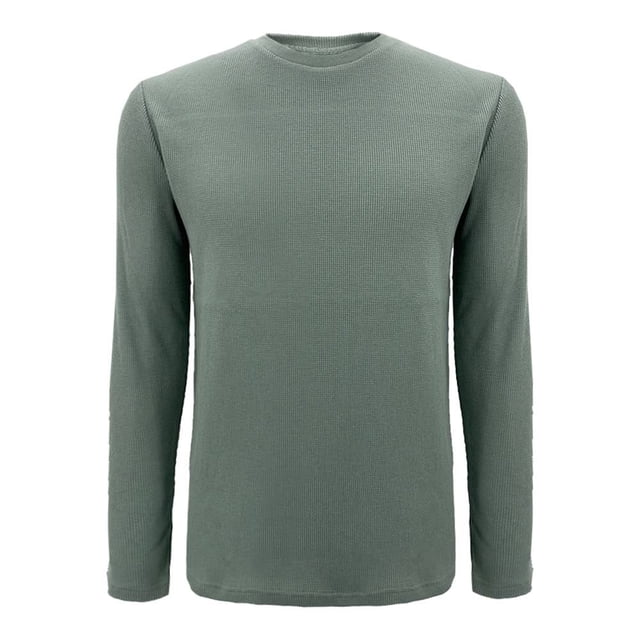 Playera George Talla EG Cuello Redondo Manga Larga Lisa Verde Jade