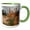 Green/White, variant on 3drose, Usa, Utah, Arches Np. Desert Globemallow and Approaching Storm Clouds, 11oz Mug