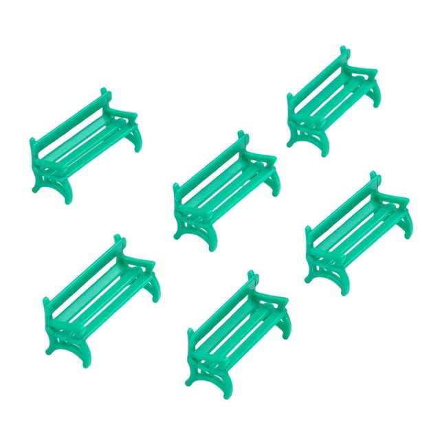 6 sillas de banco de Parks Street, modelo de sofá, escala HO, accesorio decorativo para paisajismo, mesa de , accesorios de diseño.