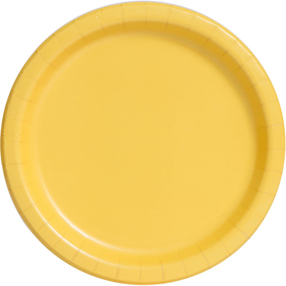 Paper Plates, 7 in, Yellow, 20ct - Walmart.com - Walmart.com