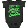 thumbnail image 3 of Inktastic Super Sassy Irish Lassy with Green 4 Leaf Clovers Boys or Girls Baby Bodysuit, 3 of 5