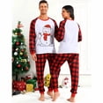 thumbnail image 3 of Pijamas navideños Conjuntos de ropa de dormir familiar Pijamas a cuadros navideños Pijamas para parejas Disfraces navideños para hombres y mujeres Rojo Verde XS -XXXL, 3 of 4