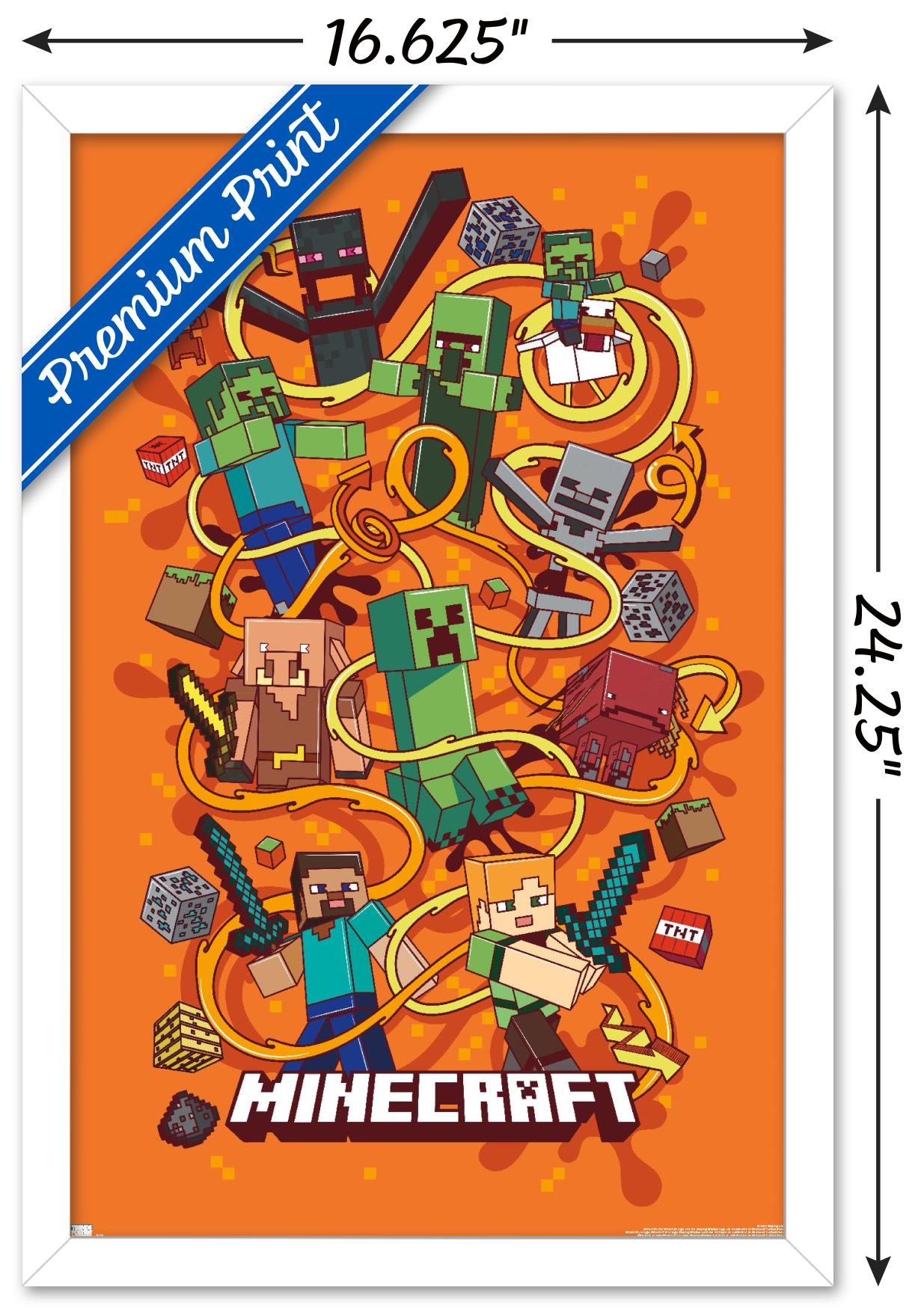 Minecraft - Funtage Wall Poster, 14.725" x 22.375" Framed