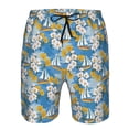thumbnail image 4 of Kdxio Flower and Sail Boat Pattern Mens Casual Shorts - Drawstring Summer Beach Sports Shorts for Men, 4 of 9