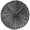 thumbnail image 2 of SAFAVIEH Leila 18" x 18" Round Tufted Plush Pillow, Grey, 2 of 3