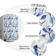 thumbnail image 3 of Shower Curtain Blue Leaves Watercolor Shower Curtains for Bathroom Decor Plant Floral Pattern Shower Curtain Sets with Hooks Waterproof Fabric Bath Curtain Extra Long 72" X 84", 3 of 5