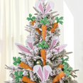 thumbnail image 5 of Easter Decorations Tree Picks Ornaments: 8pcs Large Pink Bunny Ear Carrots Picks Decorations, Cute Rabbit Ears Ornaments for Easter Tree Topper, Girls Home Office Spring Party Vase Décor, 5 of 7