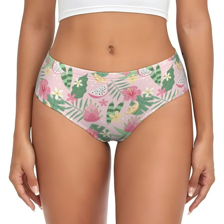 Womens Underwear - Tropical pitaya No Show Seamless Underwear for Women  Soft Stretch Womens Panties  Hipster Ladies Panties Bikini Underwear Briefs