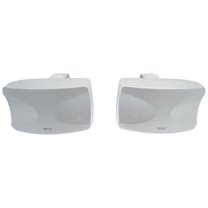 Pair Rockville WET-44 PRO Dual 4" 4-Way Swivel 70V Commercial Speakers in White