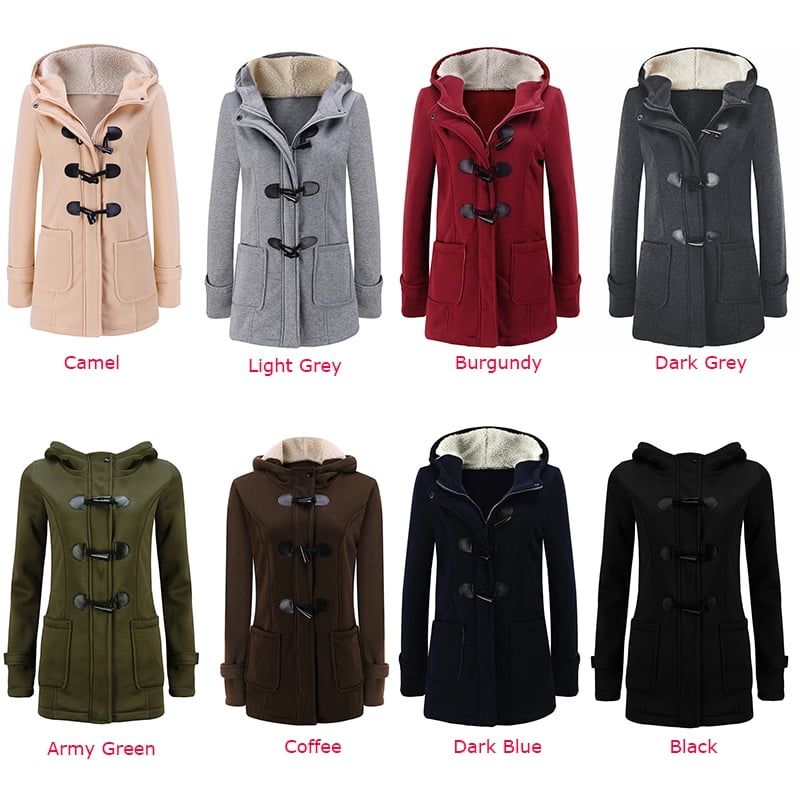 Women Winter Warm Pocket Hooded Overcoat Casual Parka Jacket Coat Zipper Outwear