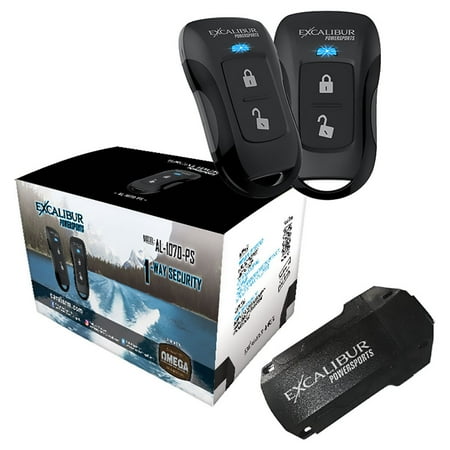 Omega Car Electronics AL1070PS Excalibur 600 Ft 1 Way Powersports Security System 2 Remotes Onboard Shock & Tilt