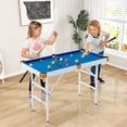 thumbnail image 2 of Topbuy 47'' Pool Table Set for Kids Foldable Billiard Table for Home and School Blue, 2 of 10