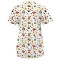 thumbnail image 2 of Green Town Scrubs for Women V-Neck Scrub Top - Christmas Thanksgiving Halloween Holiday Prints, 2 of 5