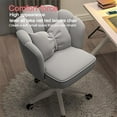thumbnail image 5 of WXJHL Office Chair Cute Petal Desk Chair, Modern Fabric Home Butterfly Chairs Height Adjustable Chair Makeup Chairs Computer Chairs（Grey）, 5 of 6