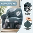 thumbnail image 4 of Eurhowing Stretch Sofa Slipcover, Elastic Sofa Cover, Universal Fit Furniture Protector with Skirt, Machine Washable, Pet Friendly, 1-Seater, 4 of 9