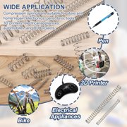 Compression Spring 10 mm OD 0.5 mm Wire 50 mm Free Length Extension Spring for DIY Projects (Silver Tone, Pack of 10)