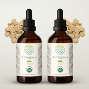 HerbEra Astragalus Tincture, Organic Herbal Dietary Supplement for Immune Support, Certified Organic Astragalus (Astragalus membranaceus) Dried Root Extract, Natural, Alcohol-Free, Drops 2x4 oz