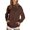 Brown, variant on YODETEY Womens Essential Hoodie Sweatshirt, Women's Lightweight Pullover Hoodie Long Sleeve, Comfort Sweatshirt for Everyday Wear,Brown,Women's Plus S